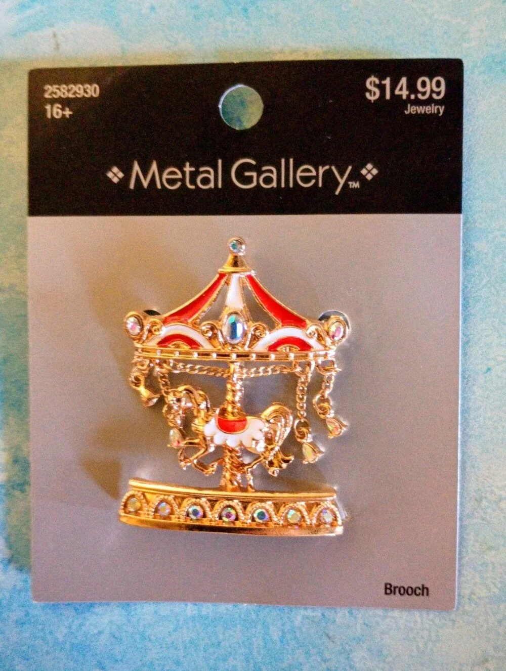 Horse Carousel Brooch